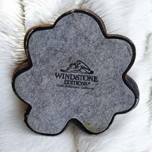 Windstone Editions Circle of Cats Candle Holder Mineral Stone VTG Collectible - Picture 11 of 15